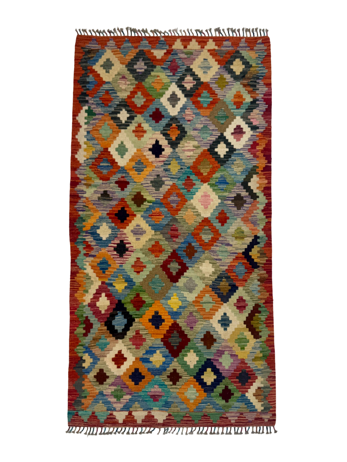 Afghan Maimana Kelim Teppich | 104 x 203 cm