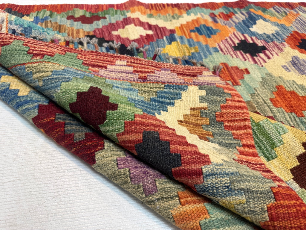 Afghan Maimana Kelim Teppich | 104 x 203 cm