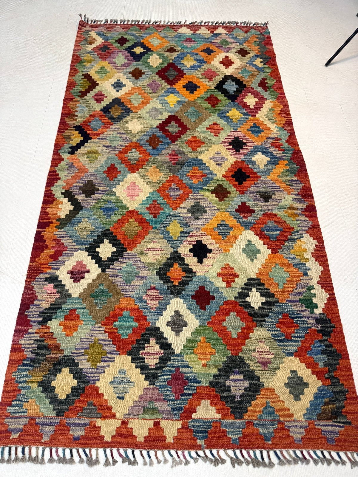 Afghan Maimana Kelim Teppich | 104 x 203 cm