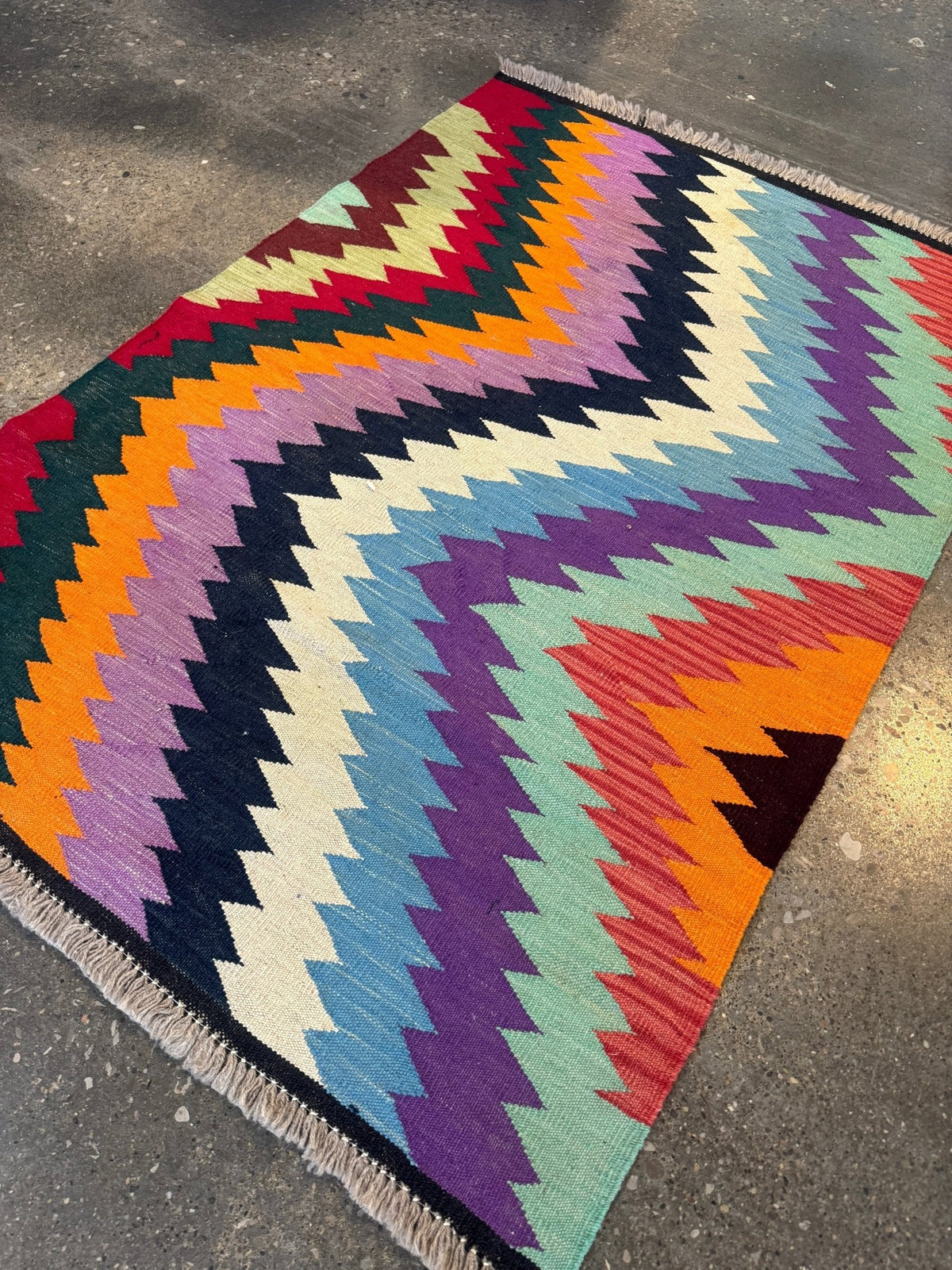 Afghan Maimana Kilim Rug | 3' 6" x 5'