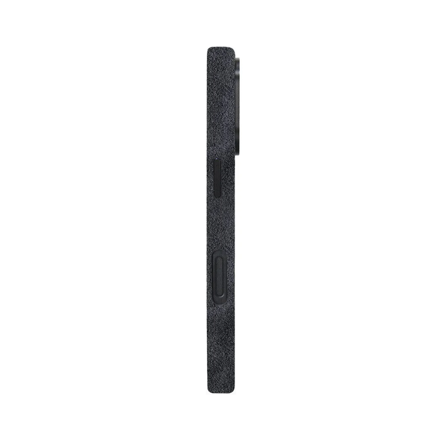Funda de Alcántara gris para iPhone 16 Pro