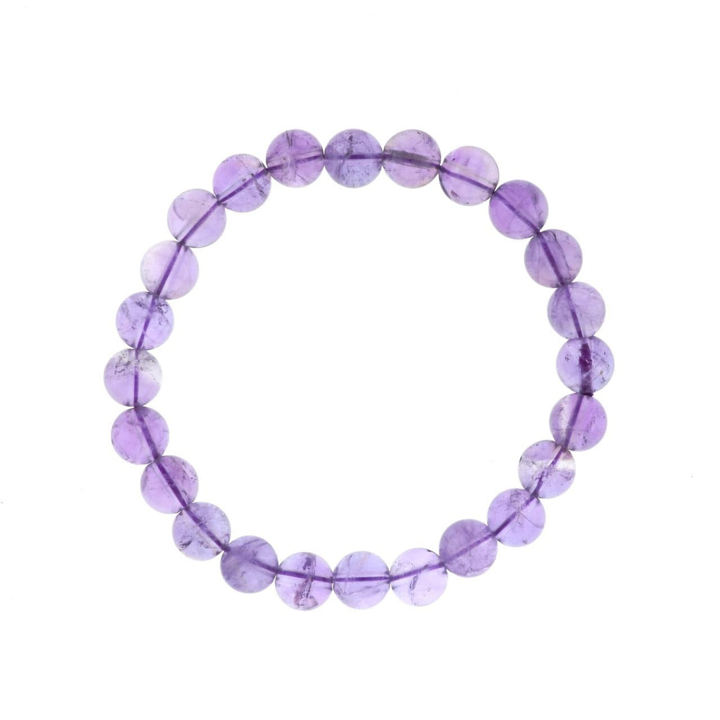 Amethyst Light Purple Round Bracelet - 8mm
