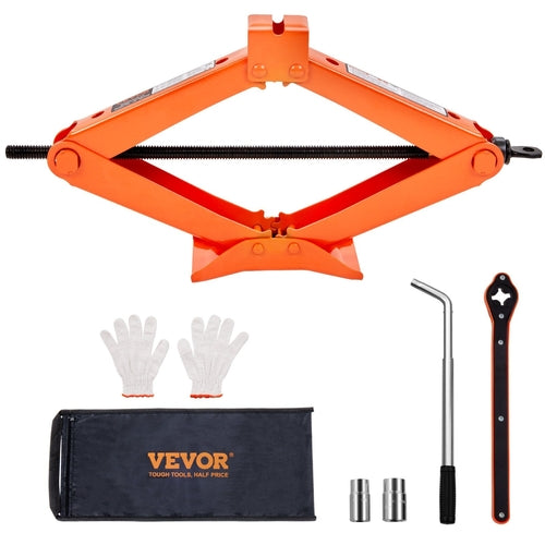 VEVOR Scissor Jack, 2.5 Ton 5512 Lbs Scissor Car Jack,  Lifting Range Green Sir Loin