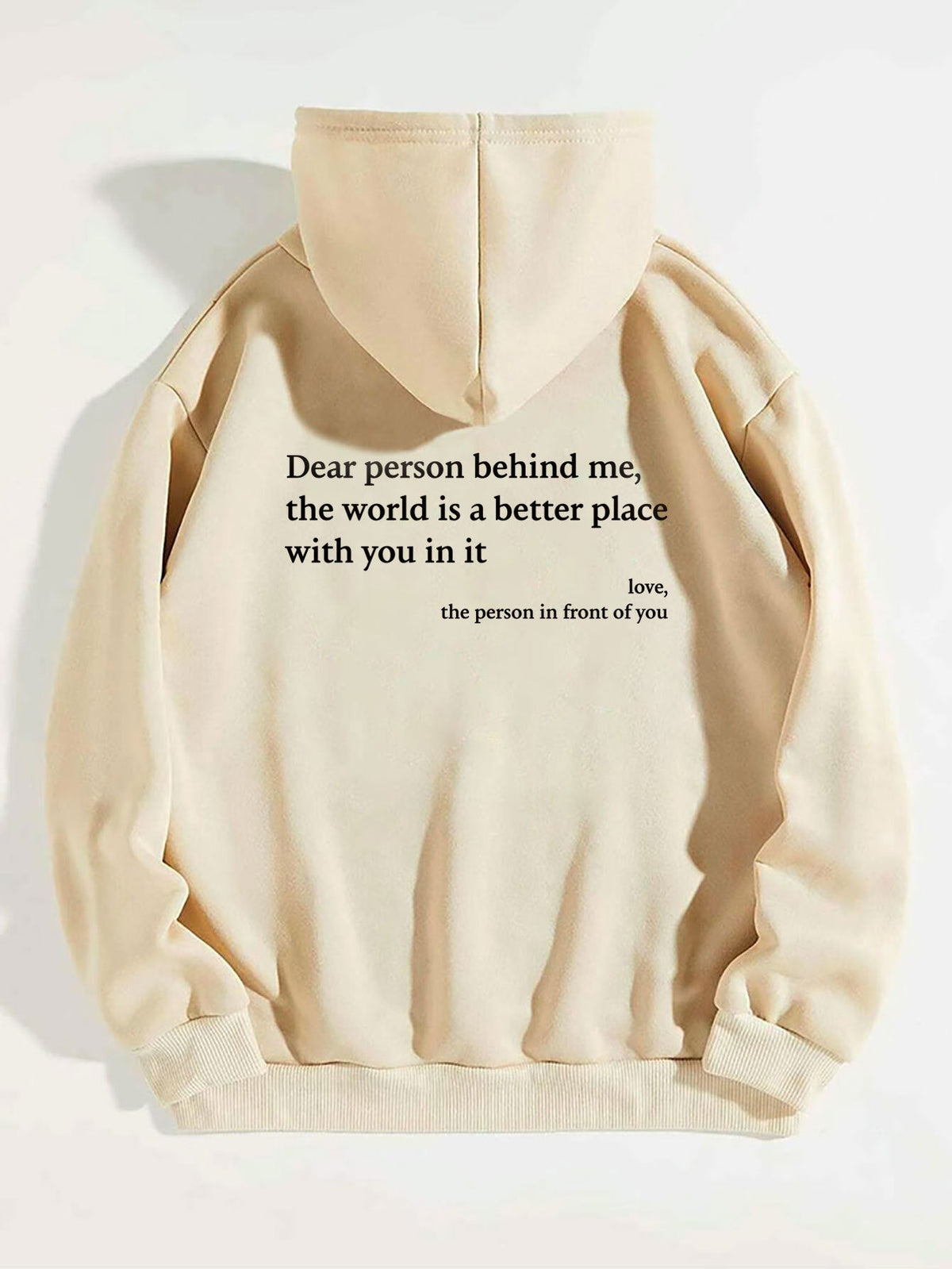 Sudadera con capucha y bolsillo tipo canguro con letras estampadas para mujer | Jersey acogedor
