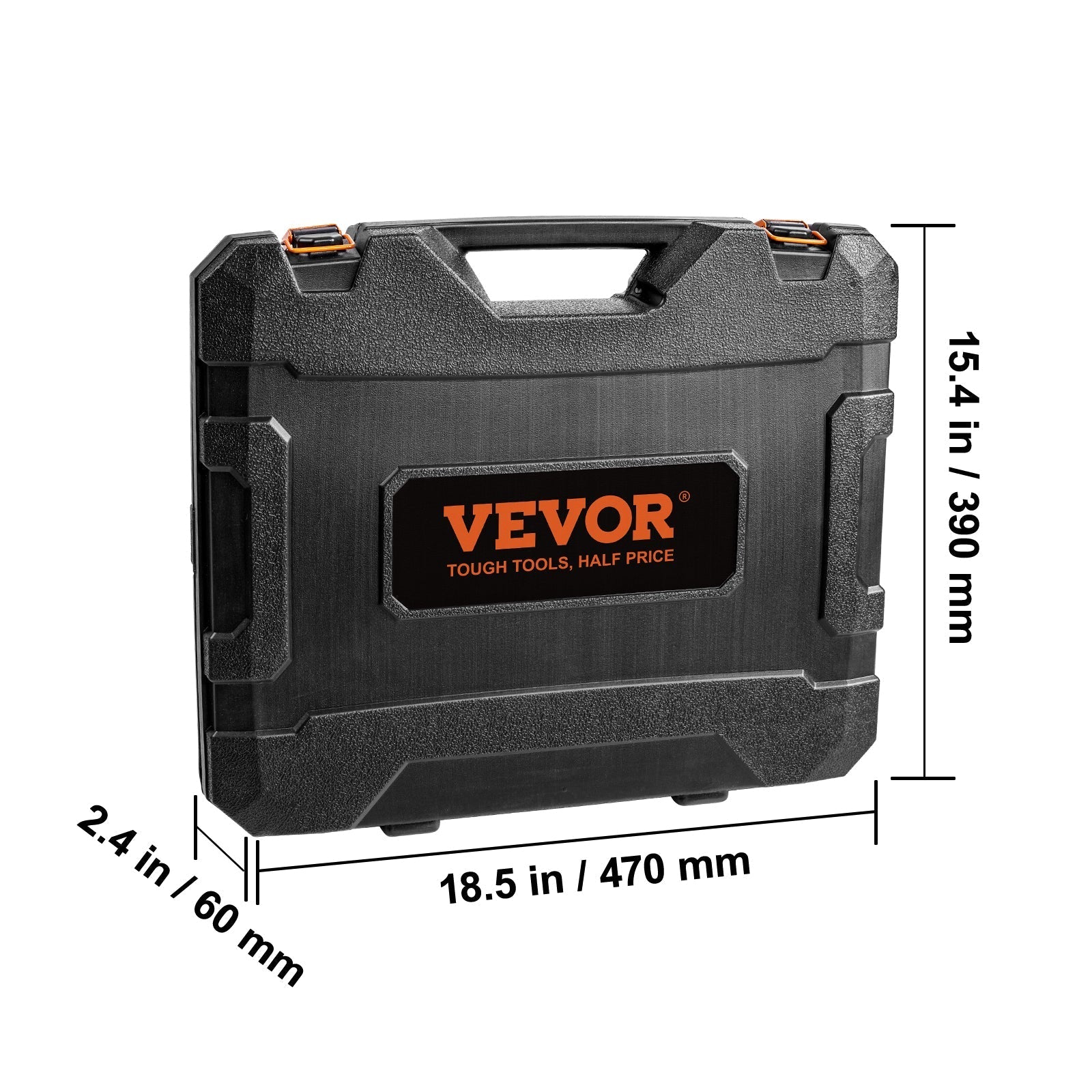 VEVOR Drive Impact Socket Set 6 Point Cr-Mo Alloy Steel For Auto Pear Daisy