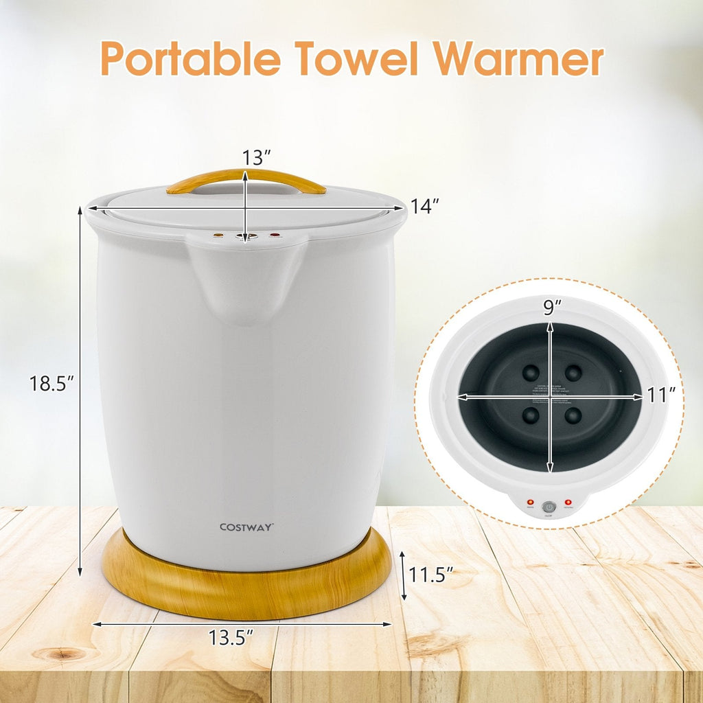 Cubo calentador de toallas para baño con portaroma y apagado automático-Gris