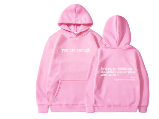 Sudadera con capucha y bolsillo tipo canguro con letras estampadas para mujer | Jersey acogedor