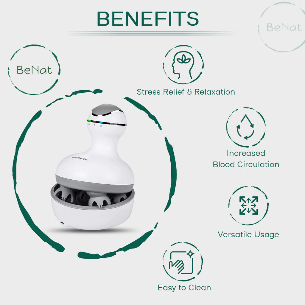 Smart Electric Scalp Massager  Stress Relief, Hair Growth & Deep Relaxation