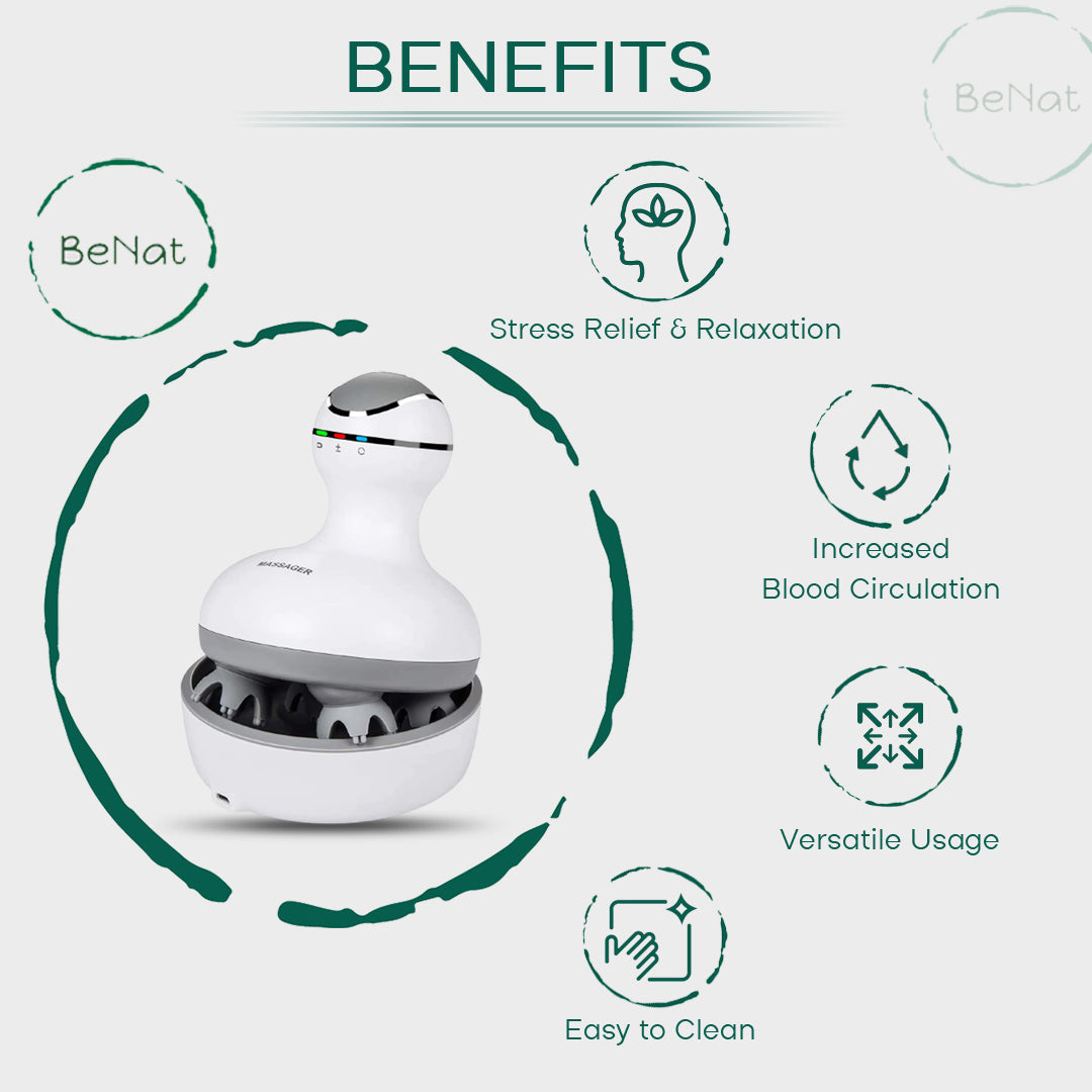Smart Electric Scalp Massager  Stress Relief, Hair Growth & Deep Relaxation