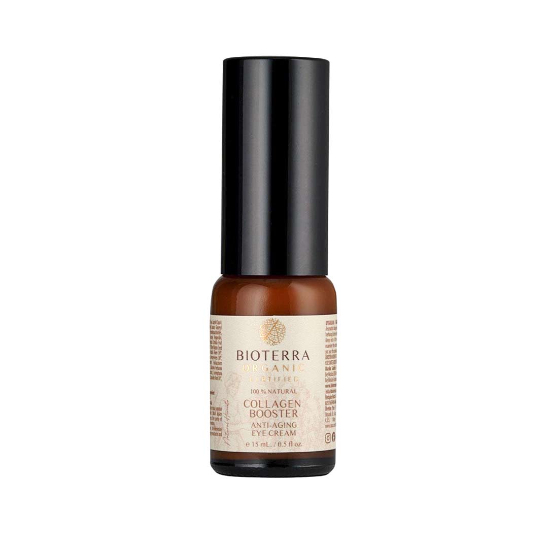 Bioterra Organic Collagen-Boosting Anti-Aging Eye Cream – 15 ml | Brightens & Hydrates Delicate Eye Area
