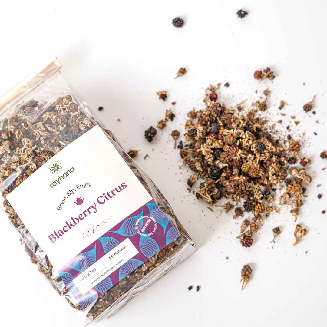 Infusión de mora y cítricos – Rayhana Organics – Flores de frutos secos