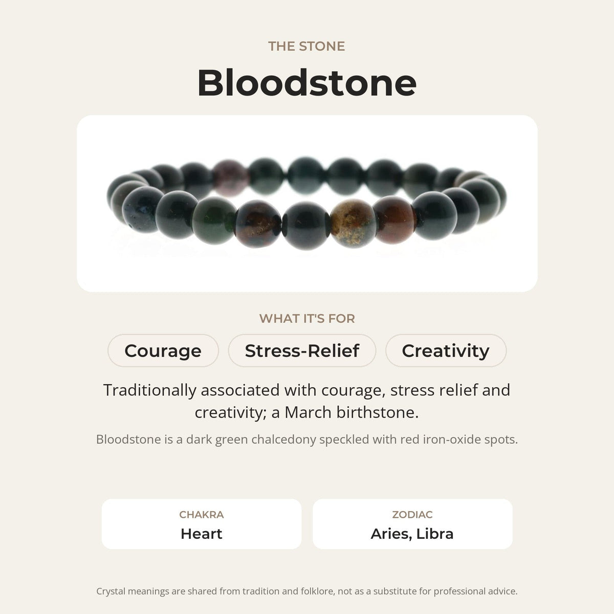 Bloodstone Round Bracelet
