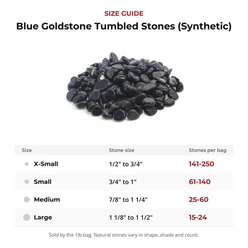 Blaue Goldfluss-Trommelsteine (synthetisch)