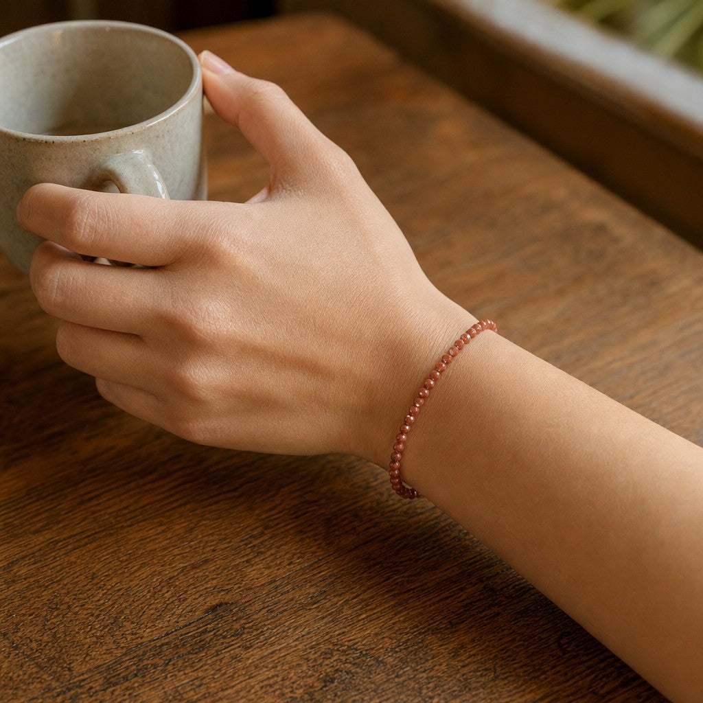Armband aus braunem Goldfluss - 2-3 mm