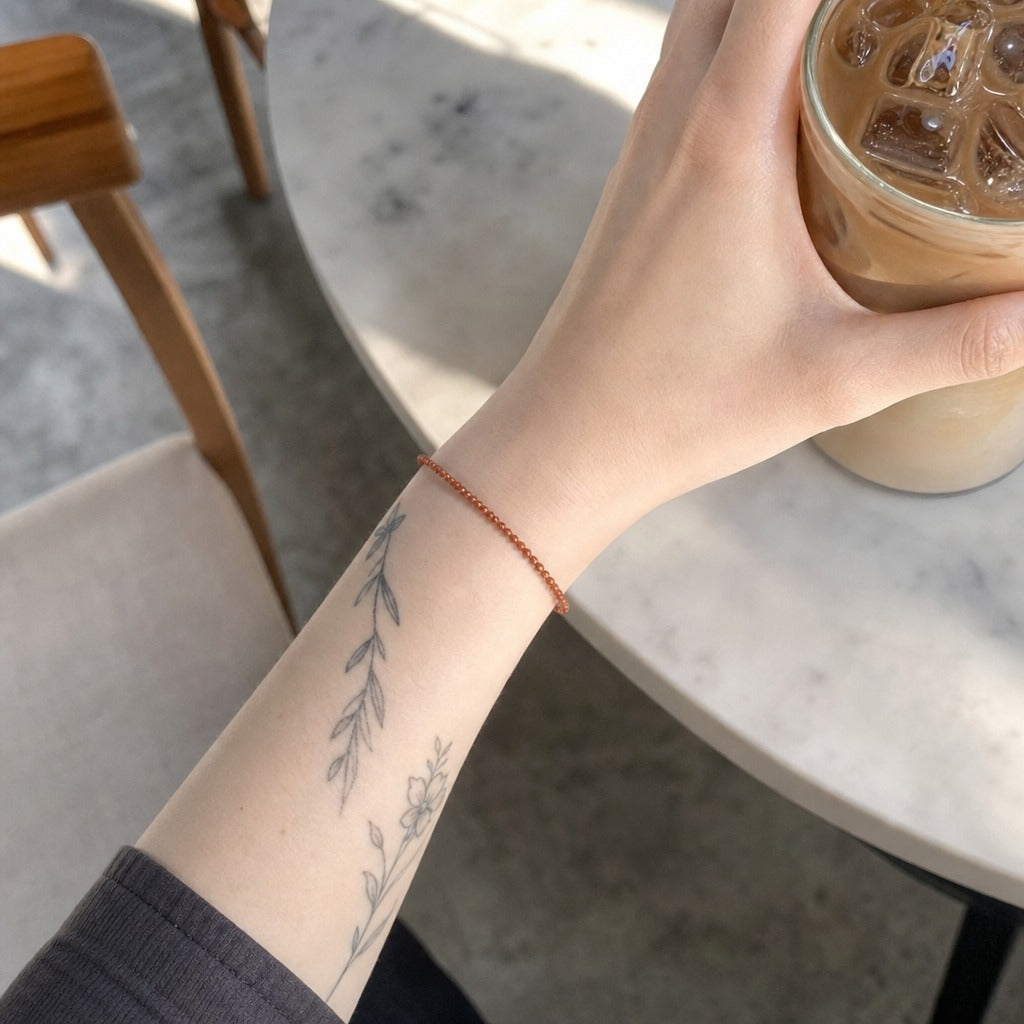 Armband aus braunem Goldfluss - 2-3 mm