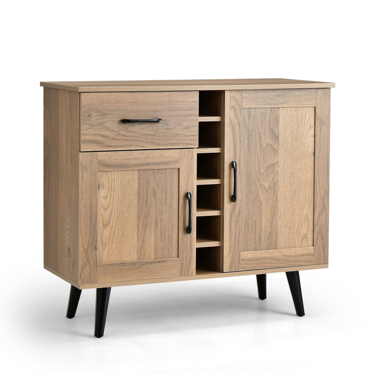Aparador buffet de 2 puertas con cajón para 6 botellas de vino