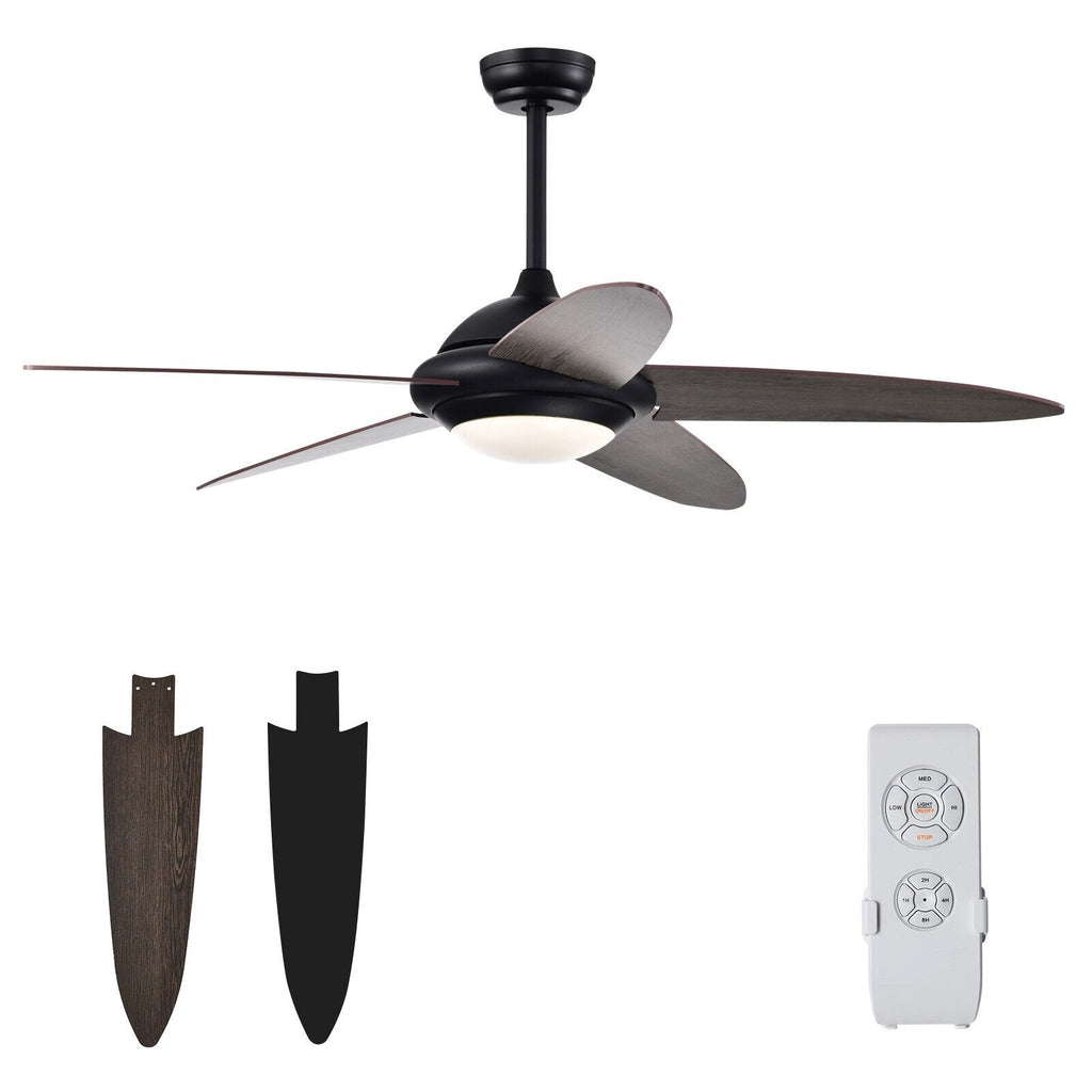Ventilador de techo con luces y 3 tonos de luz - negro