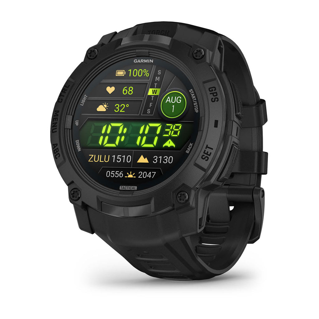 Instinct® 3 – 50 mm, AMOLED, Tactical Edition Negro con correa negra