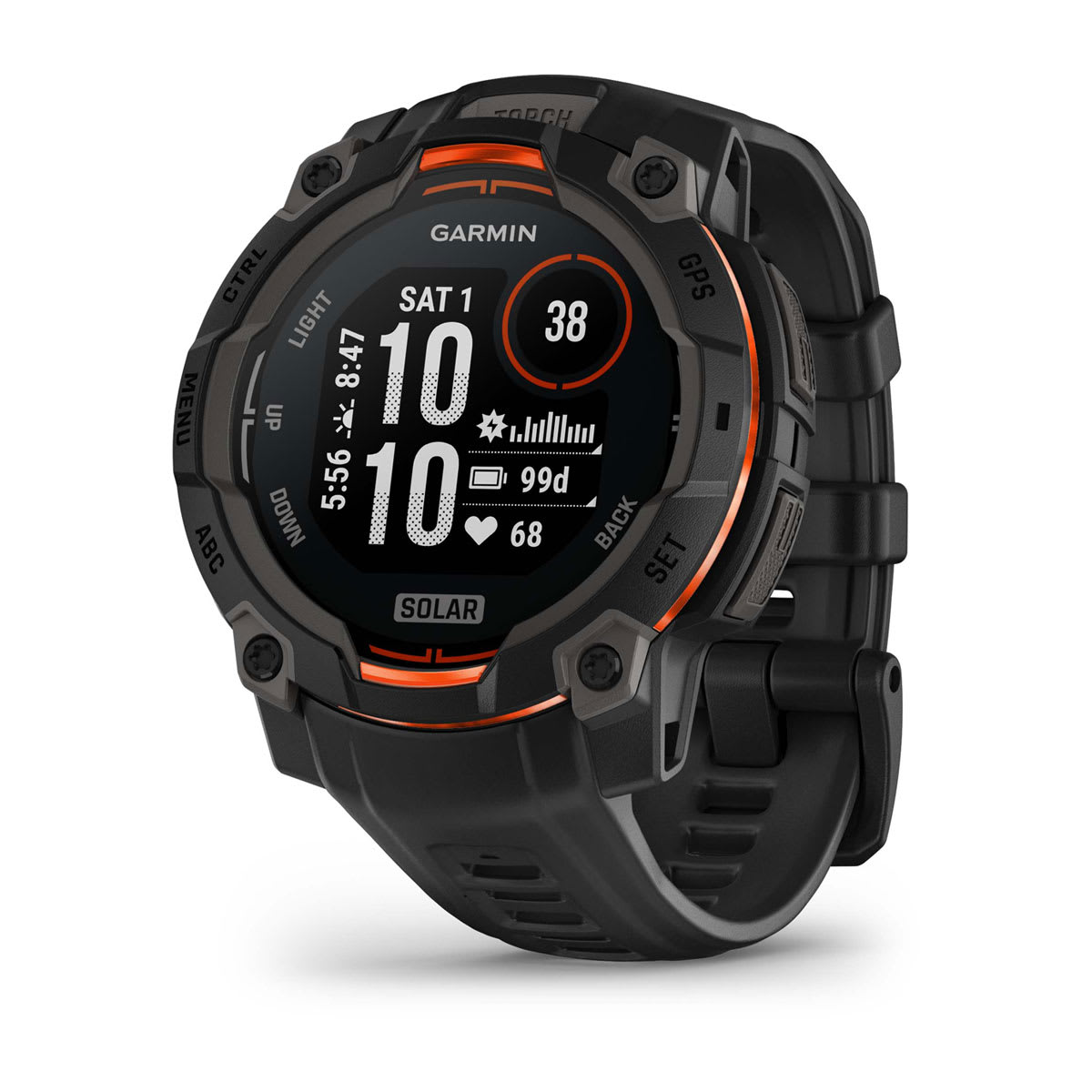 Instinct® 3 – 45 mm Solar Negro