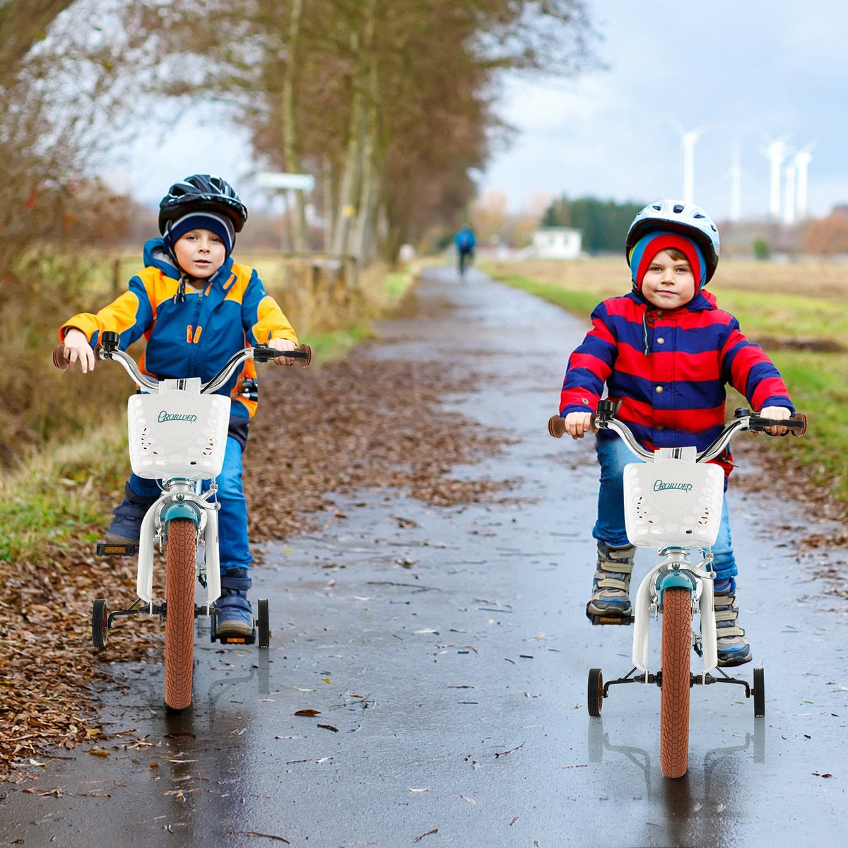 Vélo pour enfant de 18 pouces avec frein avant manuel et frein à rétropédalage, turquoise