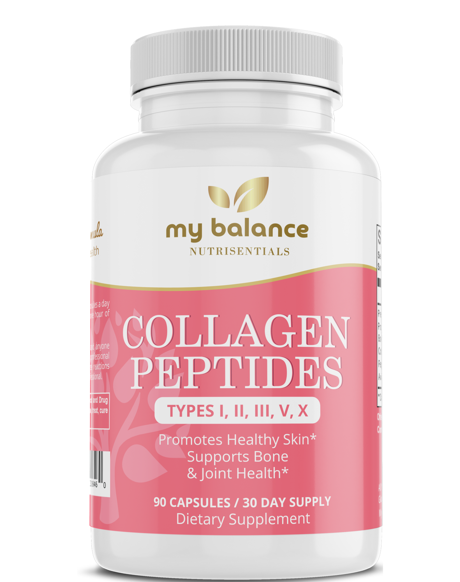 Collagen Peptides Types I, II, III, V & X — Skin, Joints, Bones & Muscle Support