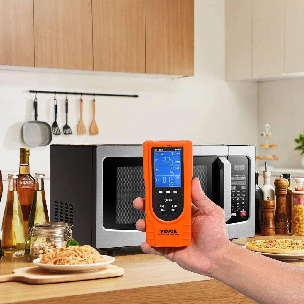 VEVOR  EMF Meter, 5Hz  3.5GHz, Handheld Rechargeable Electromagnetic Green Sir Loin