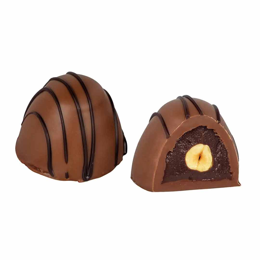 Dark Chocolate Truffle with Whole Hazelnut