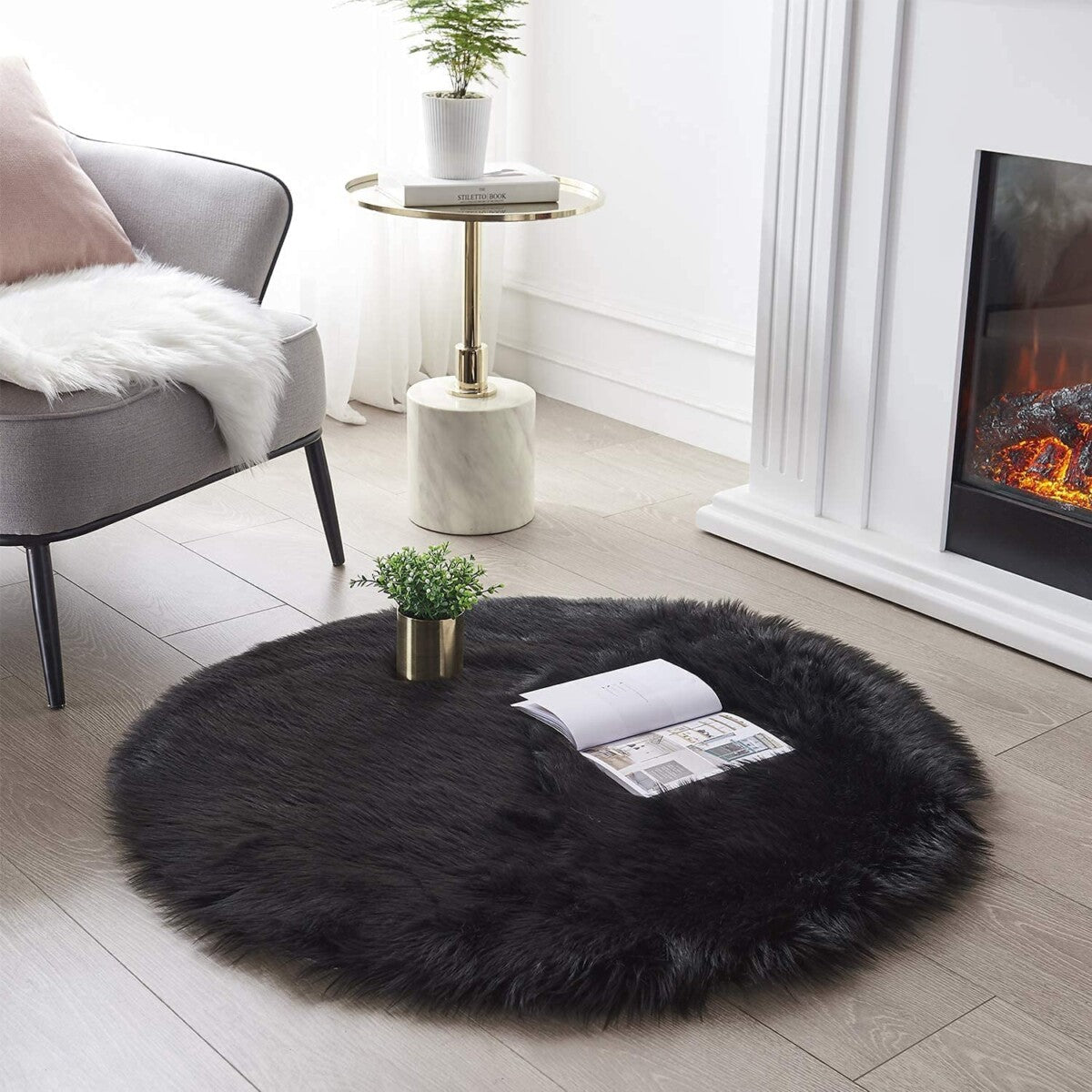 Modern Soft Floor Rug – Elegant Home Decor for Living Room & Bedroom Carmine Smokey