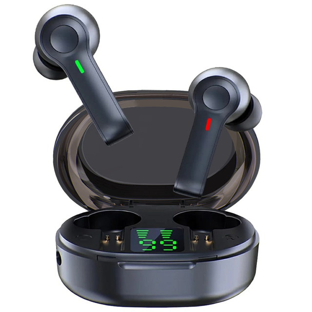 LED Display Wireless Earbuds TWS 5.0 Bluetooth Earphone Teal Simba