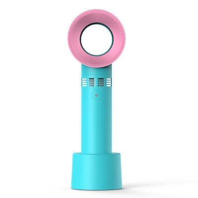 Rechargeable USB Bladeless Fan Portable Handheld Cooling Desk Mini Fan Copper Hecuba