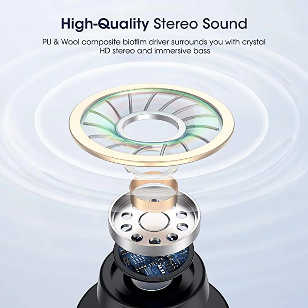 LED Display Wireless Earbuds TWS 5.0 Bluetooth Earphone Teal Simba