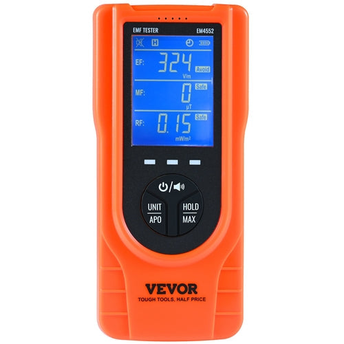 VEVOR  EMF Meter, 5Hz  3.5GHz, Handheld Rechargeable Electromagnetic Green Sir Loin