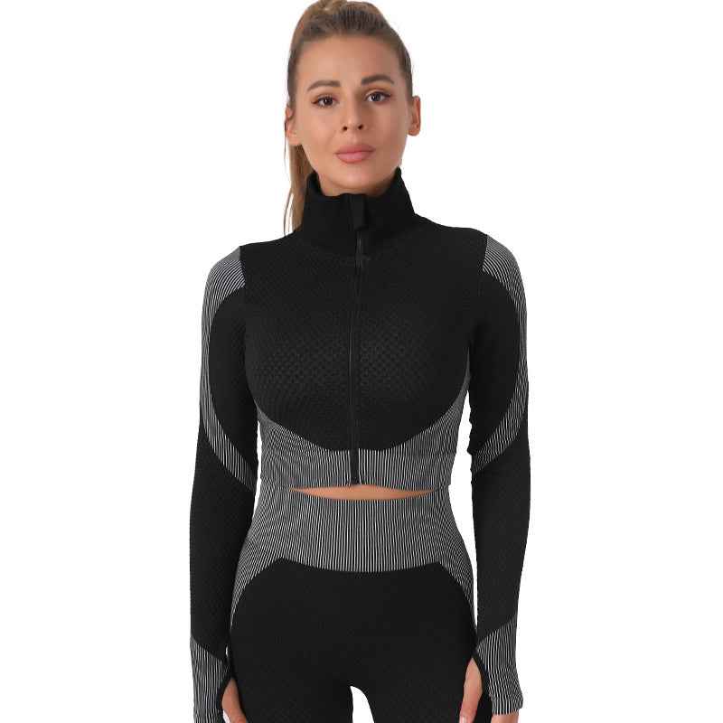 Dreiteiliges Yoga-Trainingsset für Damen – Eng anliegende, schnelltrocknende Sportbekleidung