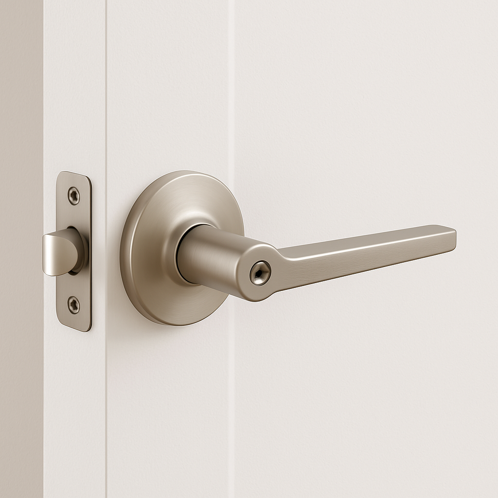 Manija de puerta Vellum Hardware Vertex — Núcleo sólido, con llave, para privacidad, de paso y fija