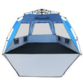 Tienda de campaña de playa emergente fácil, refugio solar portátil con protección UPF 50+, azul, para 3-4 personas