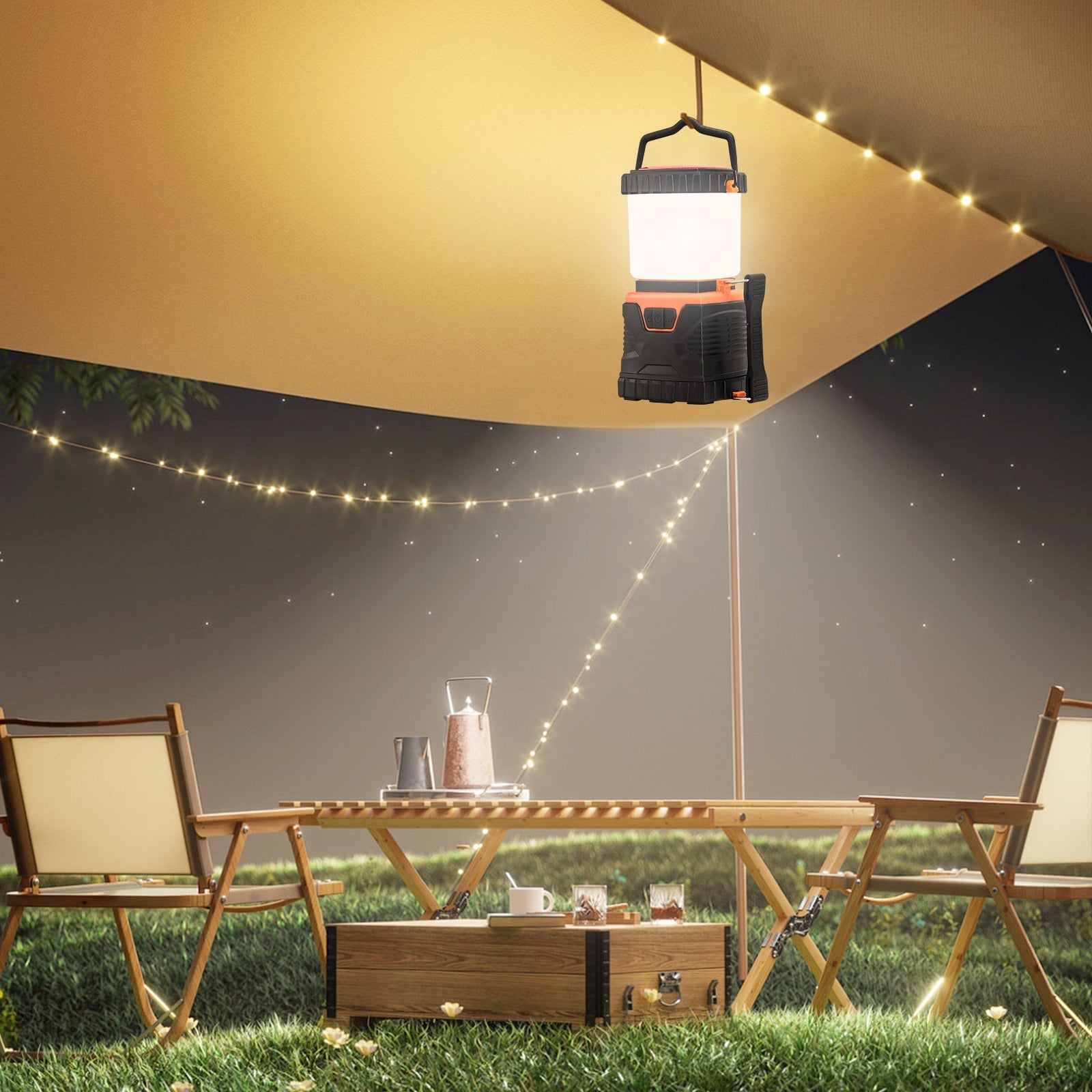 VEVOR LED Camping Lantern Battery Powered All-in-one For Exceptional Green Sir Loin