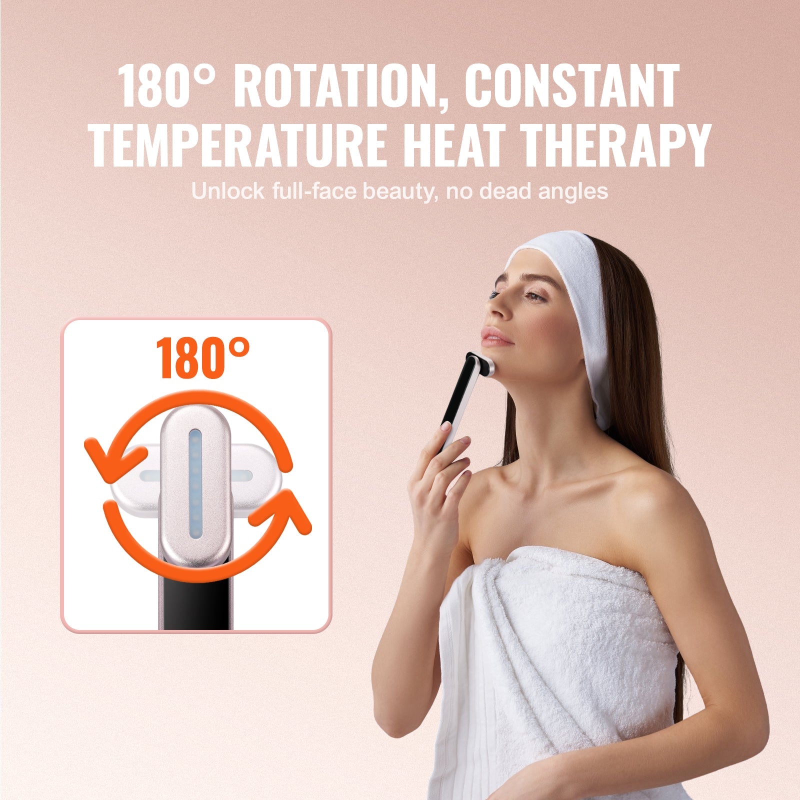 VEVOR Red Light Therapy Wand For Face, 7Color LED Facial Wand Red Green Sir Loin