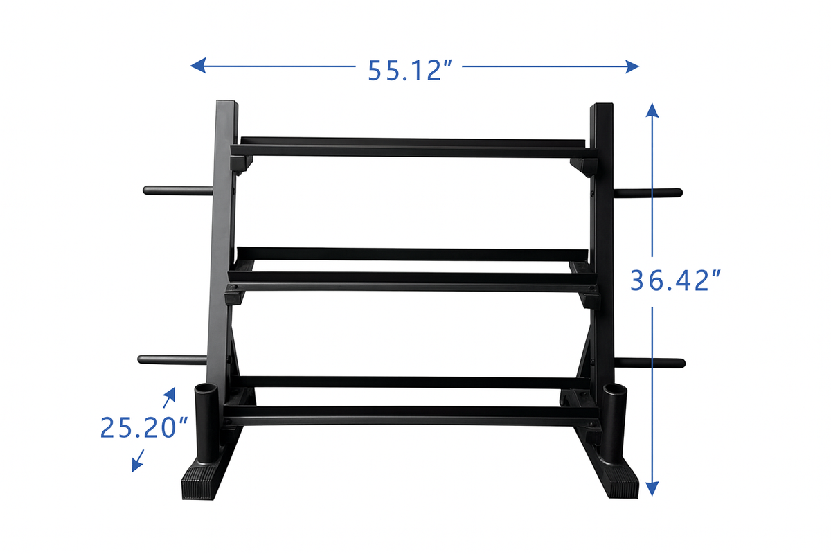 Steel Dumbbell Racks Vertical & Horizontal (3, 6, 8, 10 Levels)
