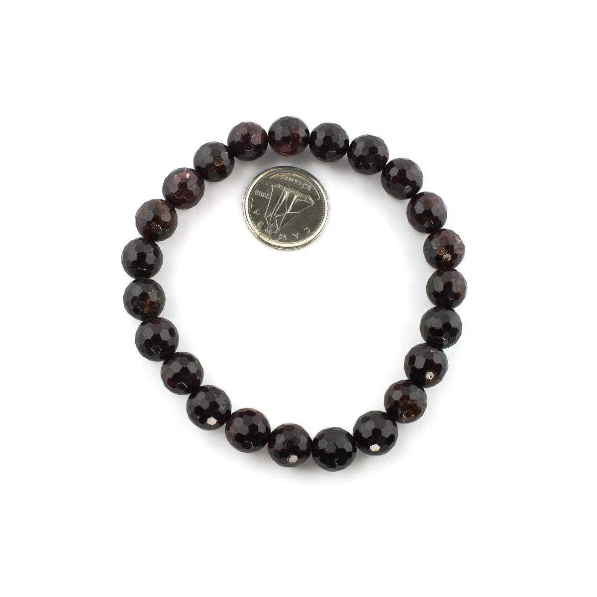 Granat B facettiertes Rundarmband - 8 mm