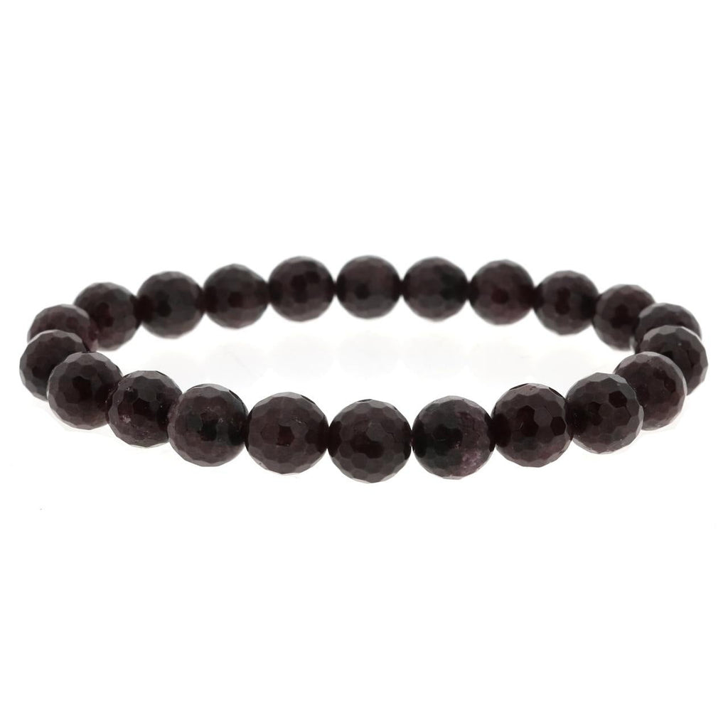 Granat B facettiertes Rundarmband - 8 mm
