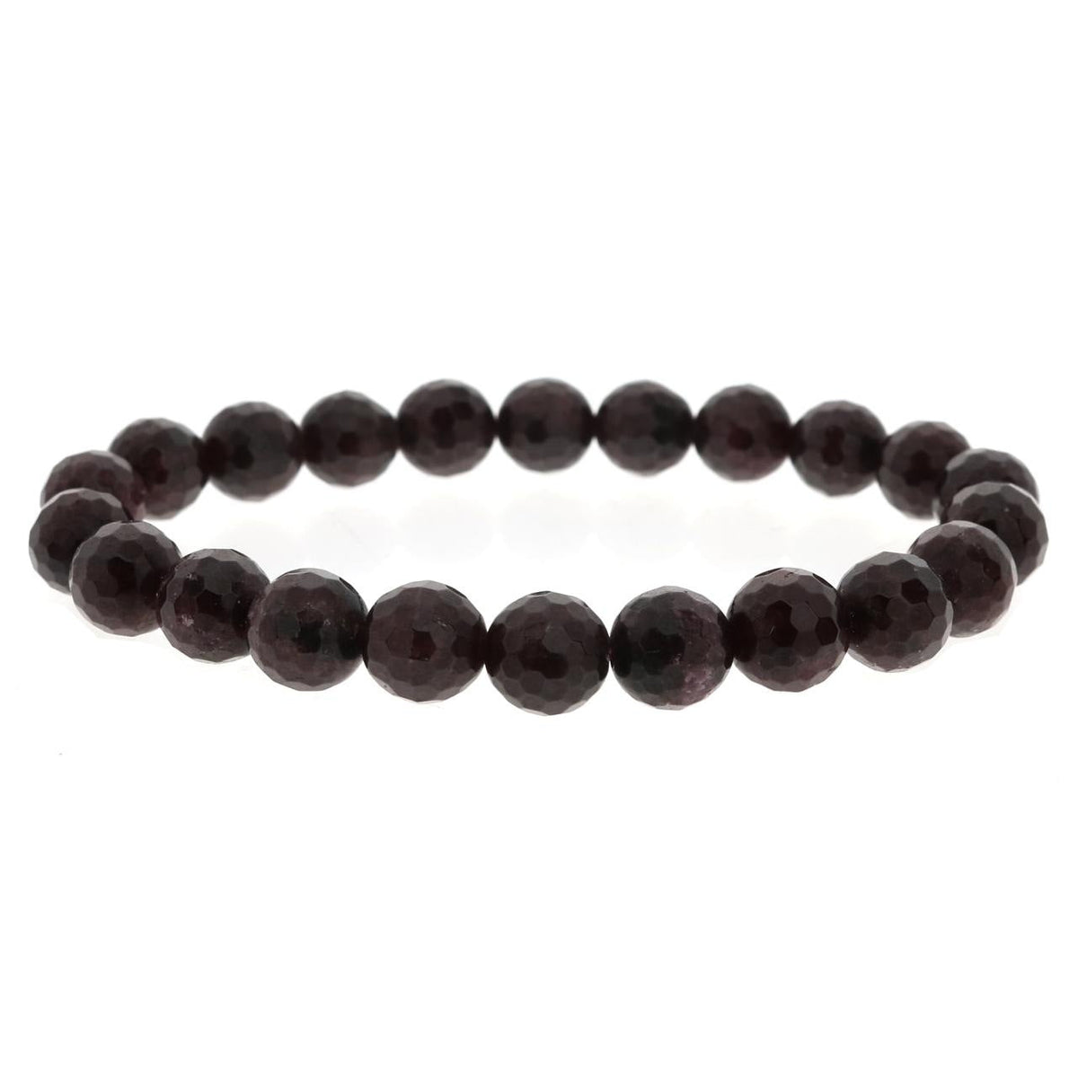 Granat B facettiertes Rundarmband - 8 mm