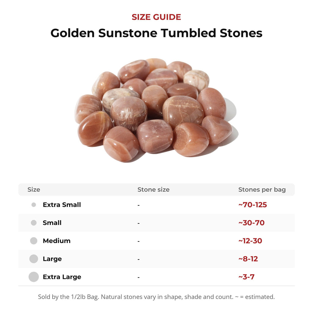 Golden Sunstone Tumbled Stones