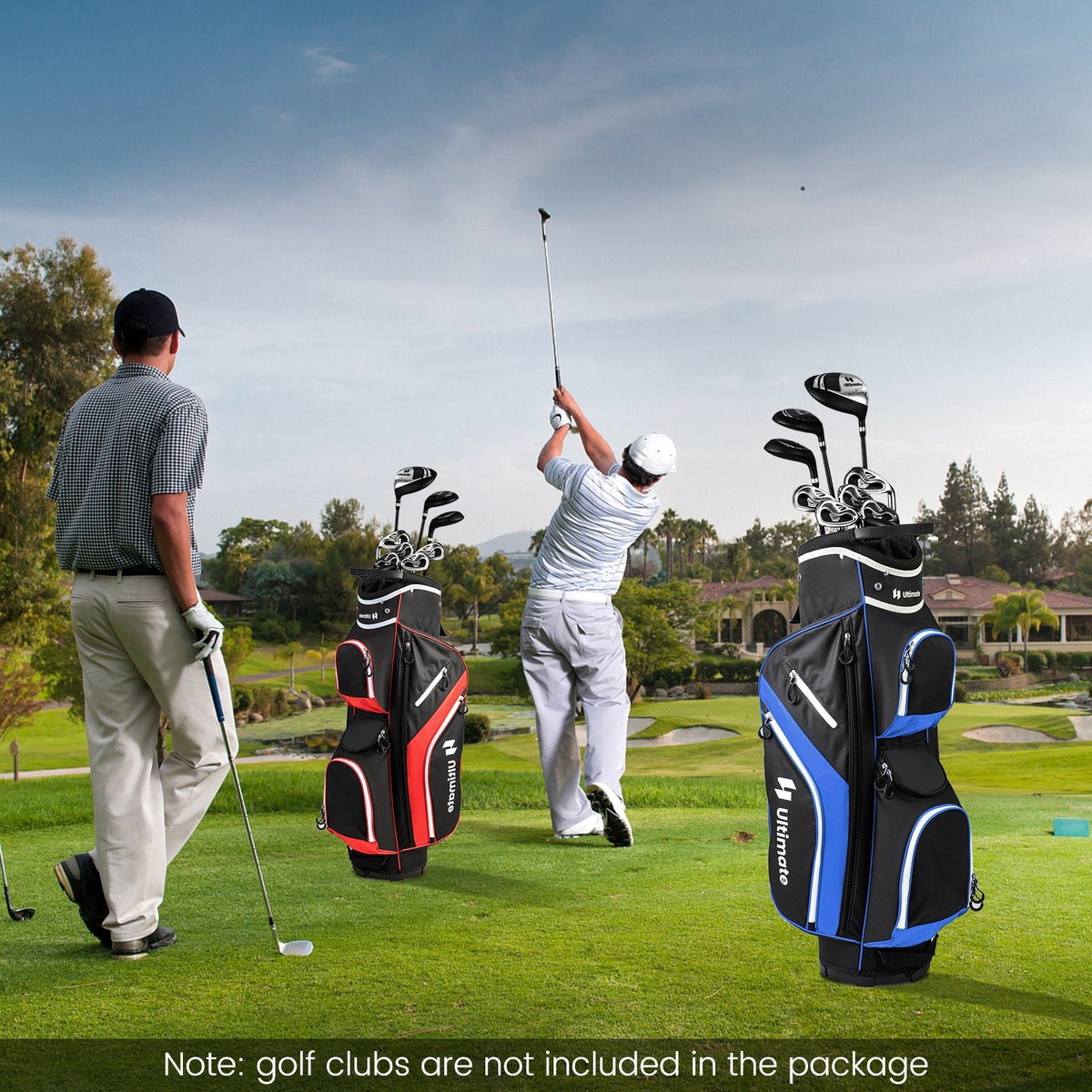 Golf-Cart-Tasche mit 14-fach unterteilbarer Tasche oben – Blau