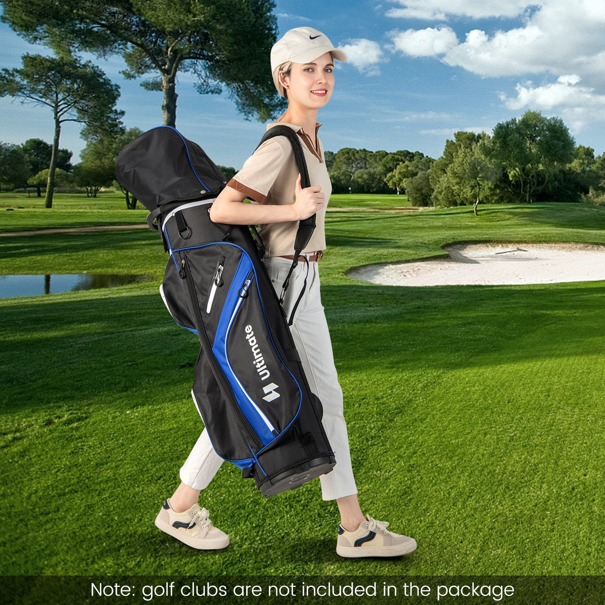 Golf-Cart-Tasche mit 14-fach unterteilbarer Tasche oben – Blau