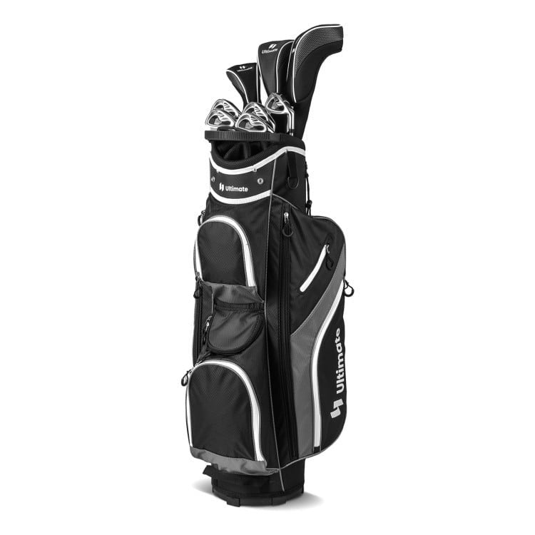 Golf-Cart-Tasche mit 14-fach unterteilbarer Tasche oben – Grau