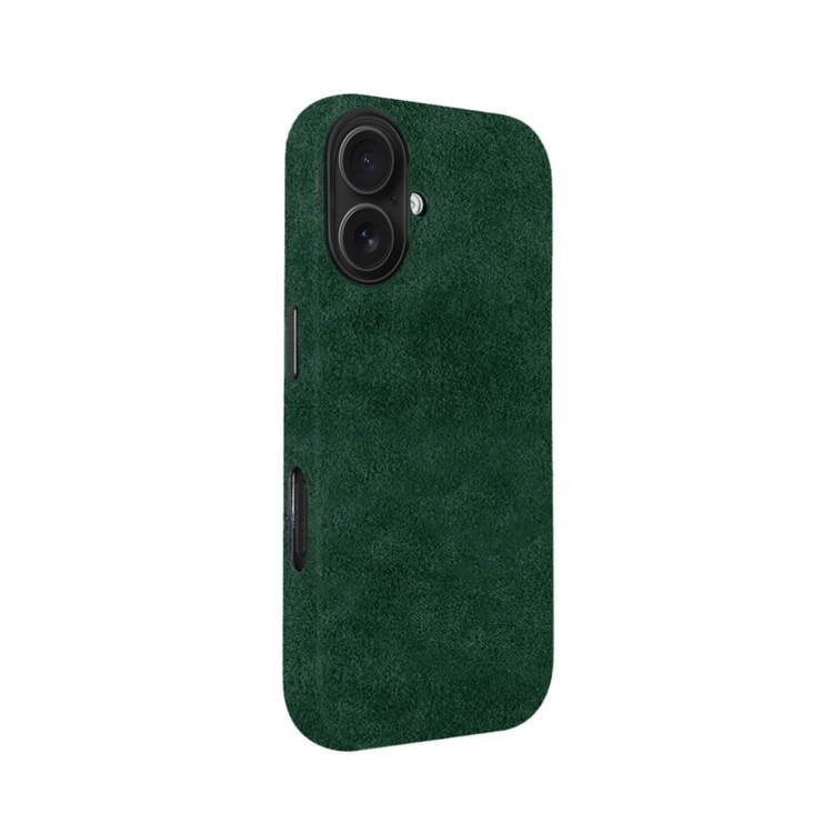 Funda de Alcántara verde para iPhone 16