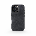 Funda de Alcántara gris para iPhone 16 Pro