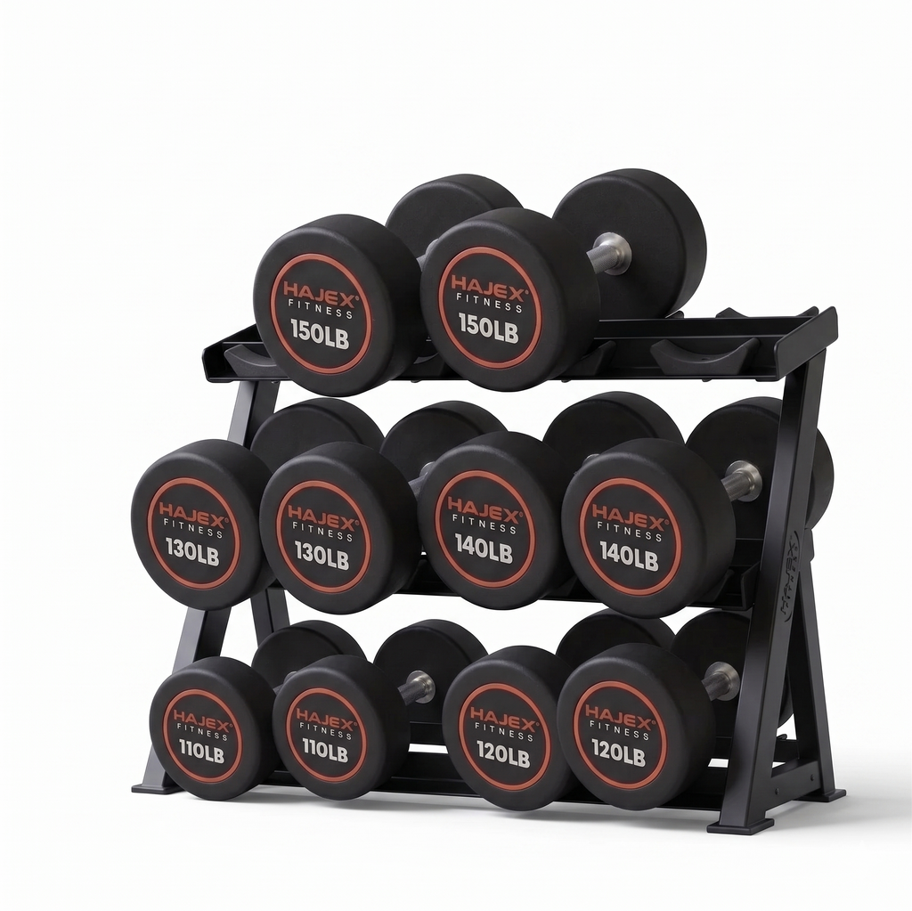 Mancuernas redondas HAJEX de 5 a 150 libras (Serie Elite)