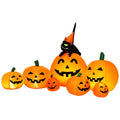 Halloween: Combo inflable de calabaza, gato negro y bruja de 2,2 metros