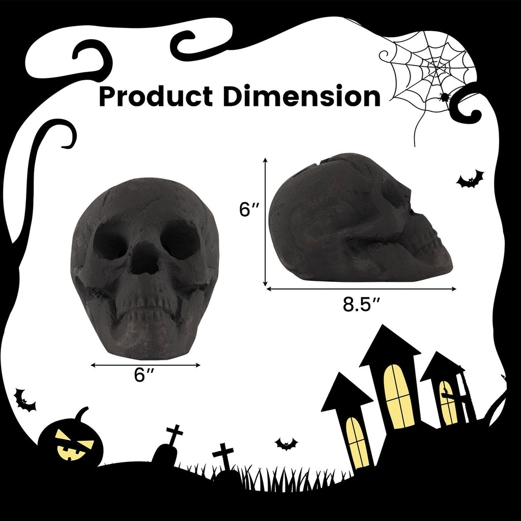 Décoration d'Halloween tête de mort pour brasero - Noir